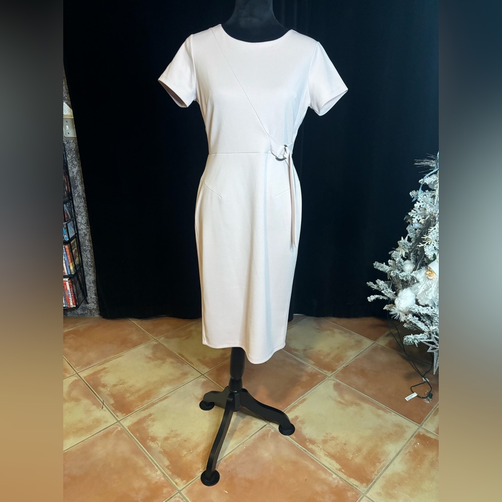 Light pink dress with a side belt loop